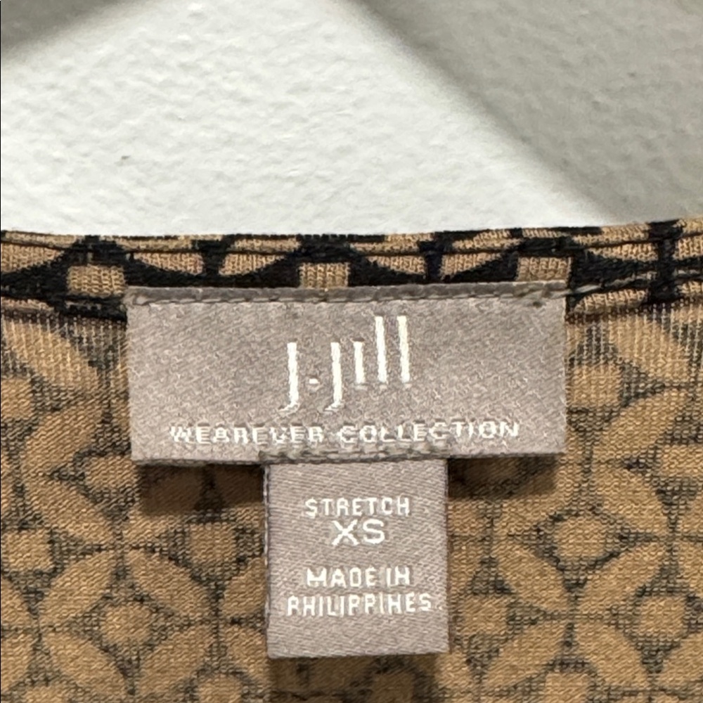J. Jill Black and Tan Open-Front Cardigan - Picture 4 of 9
